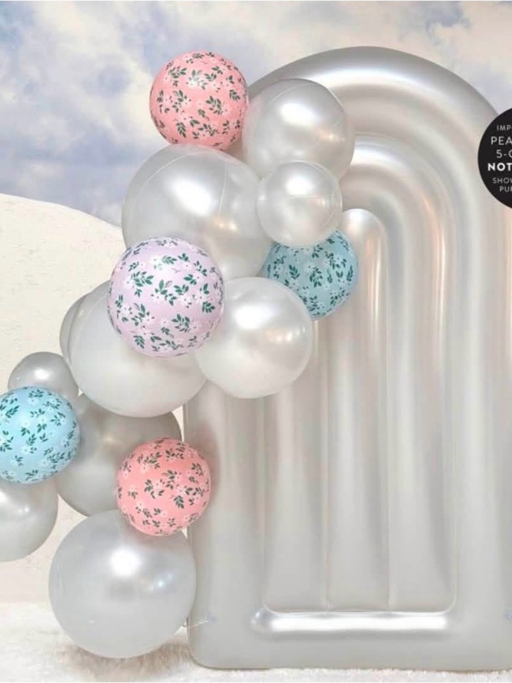 MINNIDIP Ballon garland 5 cluster in floral print